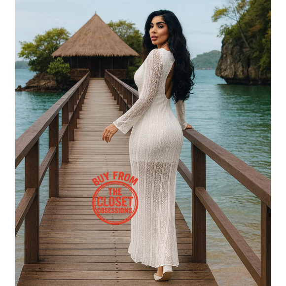 ZARA Blogger Fave Open Back Maxi Dress NWT – M & L - Picture 7 of 16